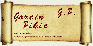 Gorčin Pikić vizit kartica